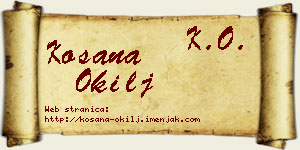 Kosana Okilj vizit kartica